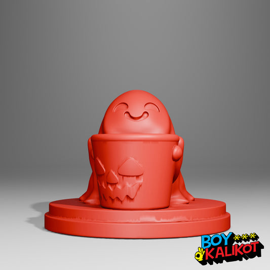 Trick or Treat Candy Ghost Bucket with Base